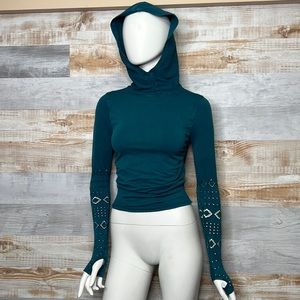 Free People Good Karma Hoodie green size XS/S